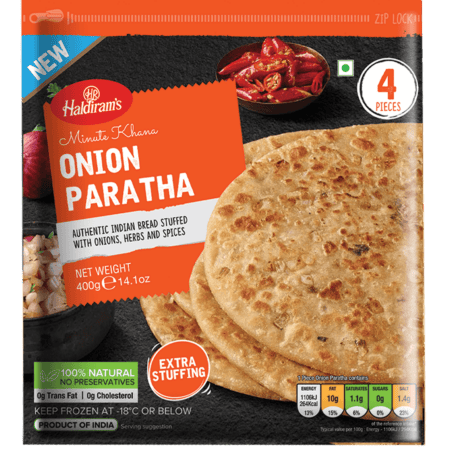Haldirams Onion Paratha 400g - 4pcs