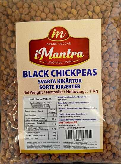 iMantra Black Chick Peas - 1Kg iMantra Kala Chana (Black Chickpeas)500G - Image 1