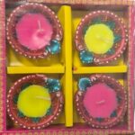 Fancy Diya With Wax Mix Design 4 pcs